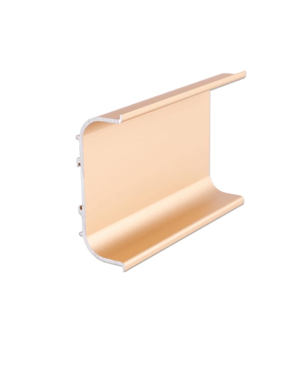 С-образная врезная профильная ручка, цвет матовое золото , 6 м