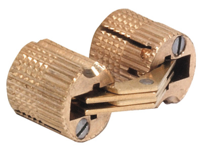 Скрытая мебельная петля Zysa, диаметр 10 мм, толщина створки 14-19 мм, цвет золото