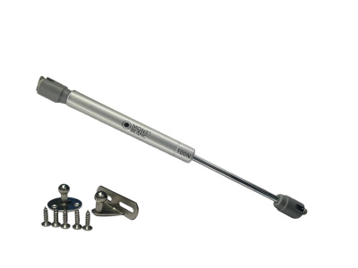 Доводчик мебельный из металла GL100N (лифт газовый мебельный), серый, 2 крепления, 100 шт/уп