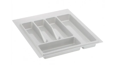 Лоток для столовых приборов 400-450 мм белый пластик