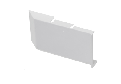 Заглушка для мебельного навеса,пластик,белая RAL9001,левая (400шт/уп)