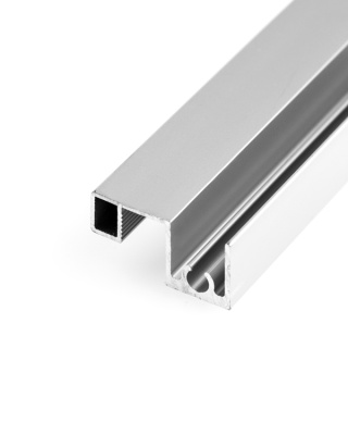 7.ПАРТНЕР Профиль для РАСПАШНЫХ дверей, Матовый хром (5,8м)