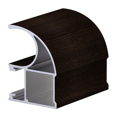 1.AL`OK Профиль вертикальный асимметрия, Венге темный (5,4м)