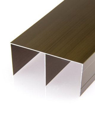 3.ПАРТНЕР Направляющая верх. двухполозн., шампань глянец (5,8м)