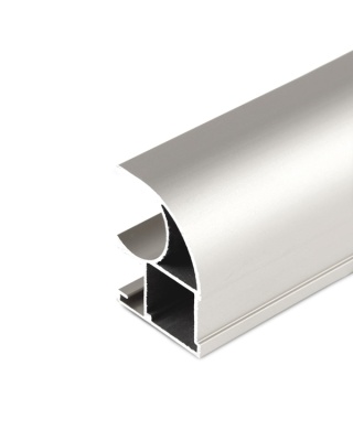 1.ПАРТНЕР Профиль-ручка Classic Lite ассиметрия, Матовый хром (4,8м) Econom