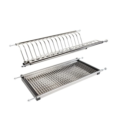 Посудосушитель нерж.сталь 700мм 2 уровня с поддоном