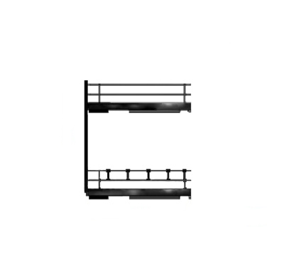 Бутылочница Hafele Brilliant, 150мм, 2 яруса,дно ДСП, левый монтаж, без направляющих