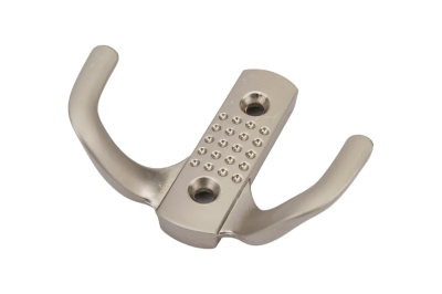 Крючок 2-х рожковый с перфорацией сатин (002-000080)