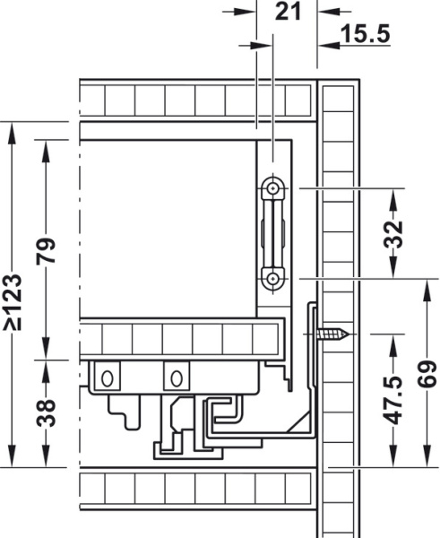 Matrix Box A комплект боковин, антрацит, 89x450 мм