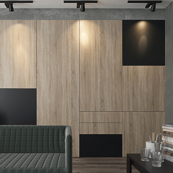 ЛДСП Черный 22 мм U0080 2750*1830 LF